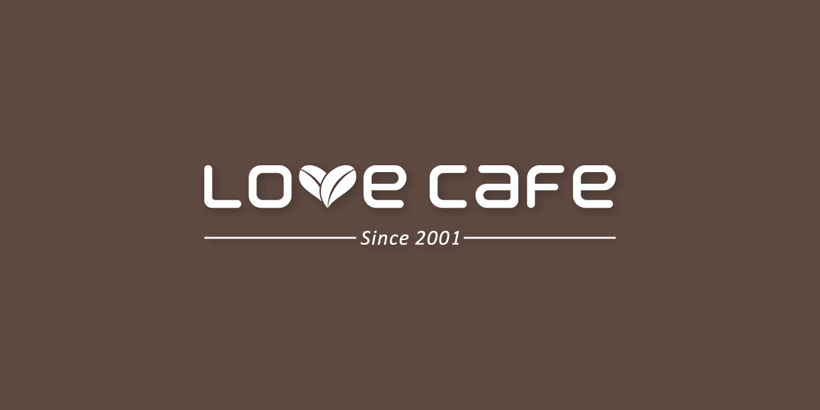 Love Cafe 爱上咖啡店招设计